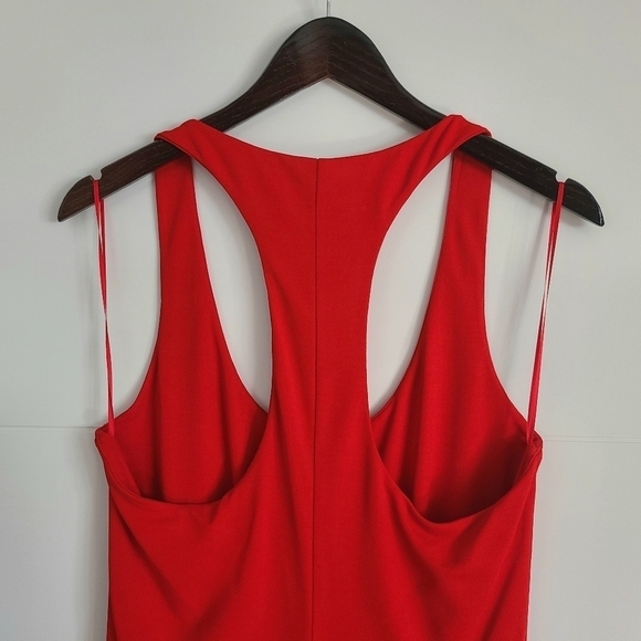 Michael Kors Collection Jersey Racerback Bodysuit, Size 10, Red, NWT - Picture 8 of 16